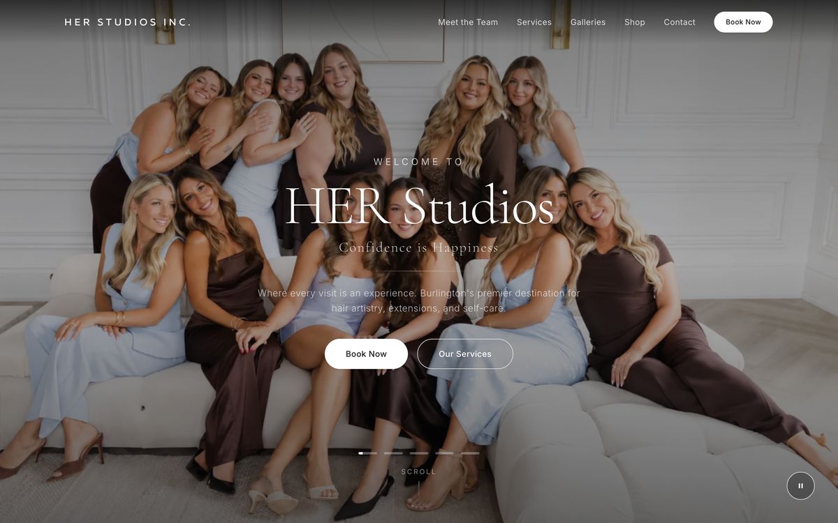 HER Studios website